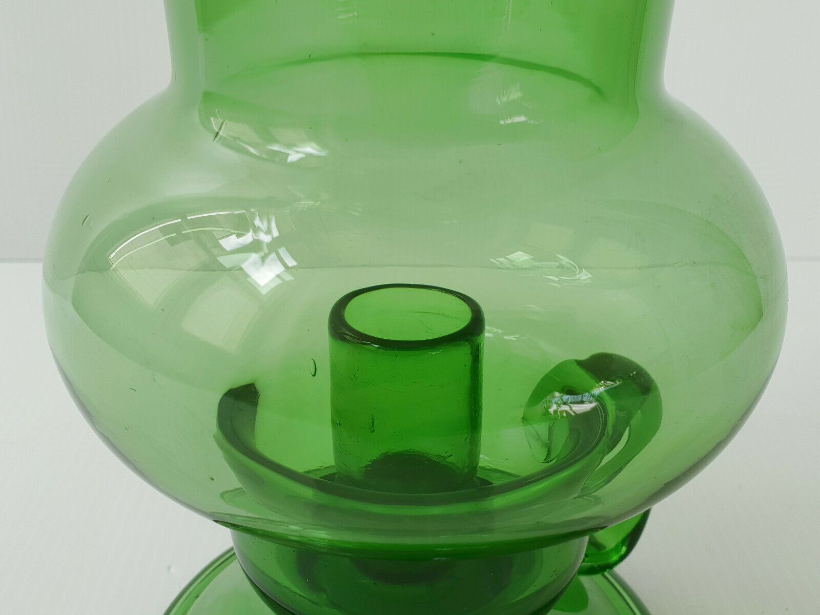 Superb Vintage Italian Glass Candle Holder Vase 1960 1970 60s 70s 1960s 1970s photo 255.0