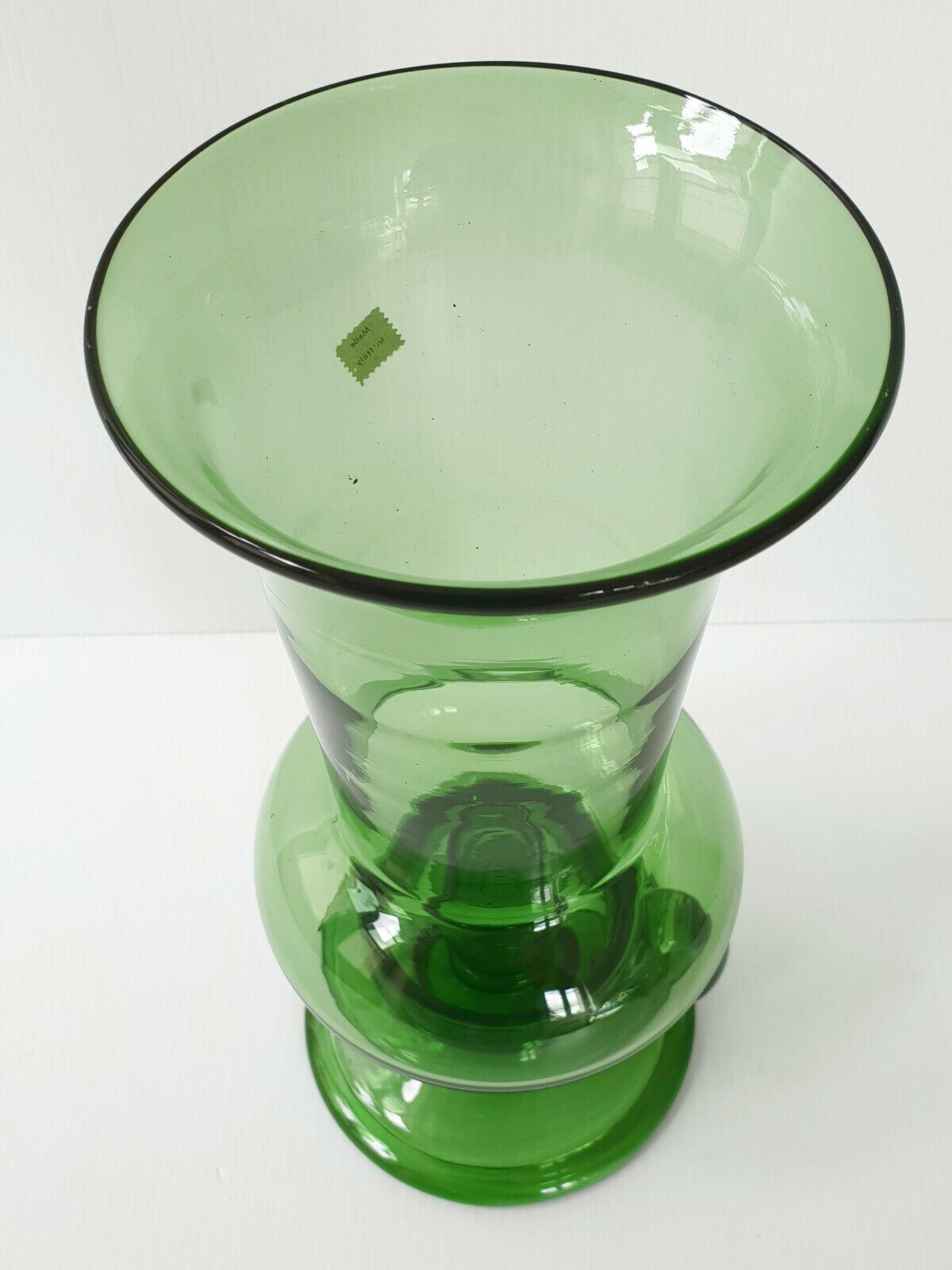 Superb Vintage Italian Glass Candle Holder Vase 1960 1970 60s 70s 1960s 1970s photo vinterior