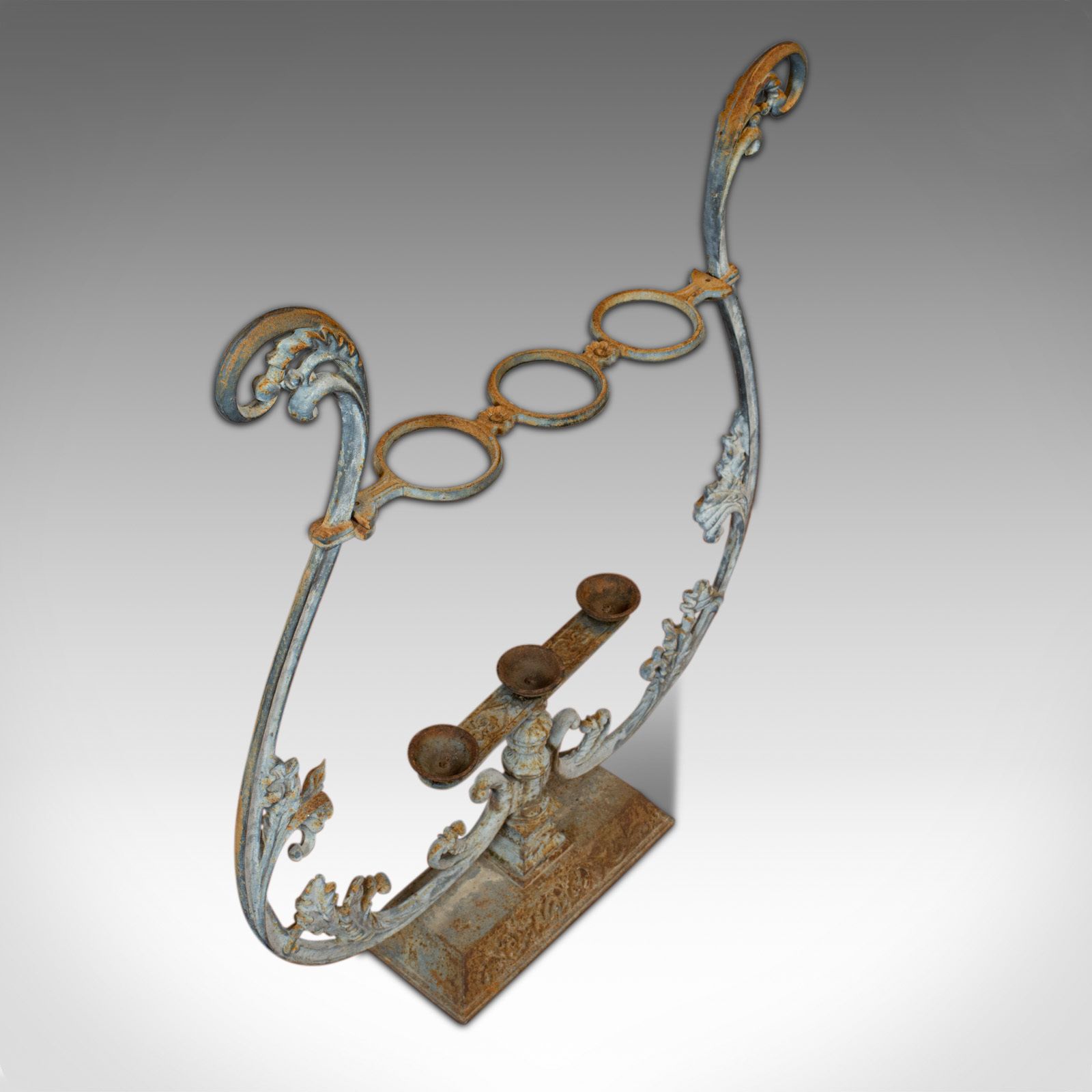 Vintage Outdoor Stand, French, Cast Iron, Planter, Stick, Art Nouveau, C.1950 photo buy