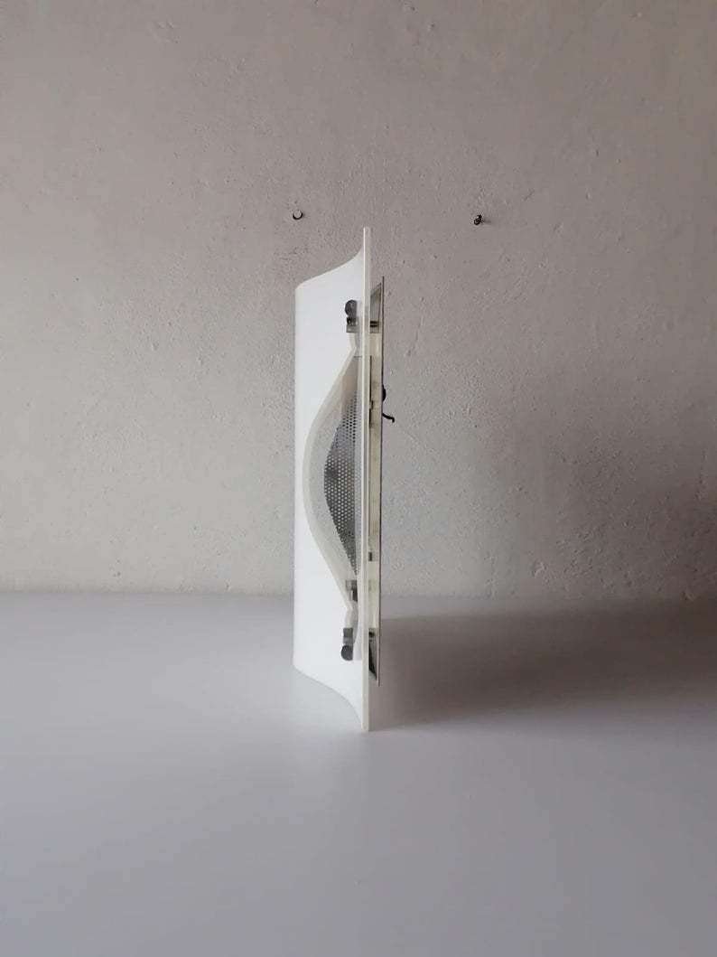 Wave Design Glass Square Wall Lamp By Marca Ladue For Nordlight photo vintage