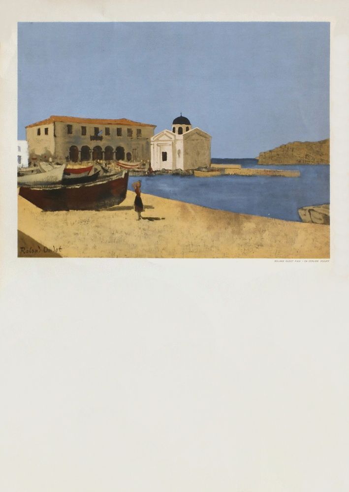 Oudot Roland By Sorlier   Lithograph   Small Fishing Port In The Mediterranean 3