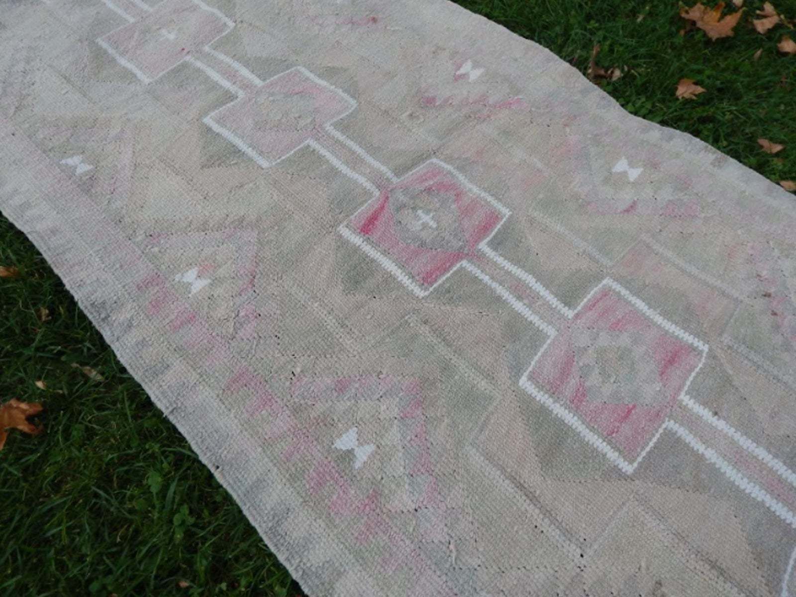 Distressed Vintage Kurdish Hand Knotted Herki Kilim Runner Rug 2′11″ × 9′7″ photo vintage