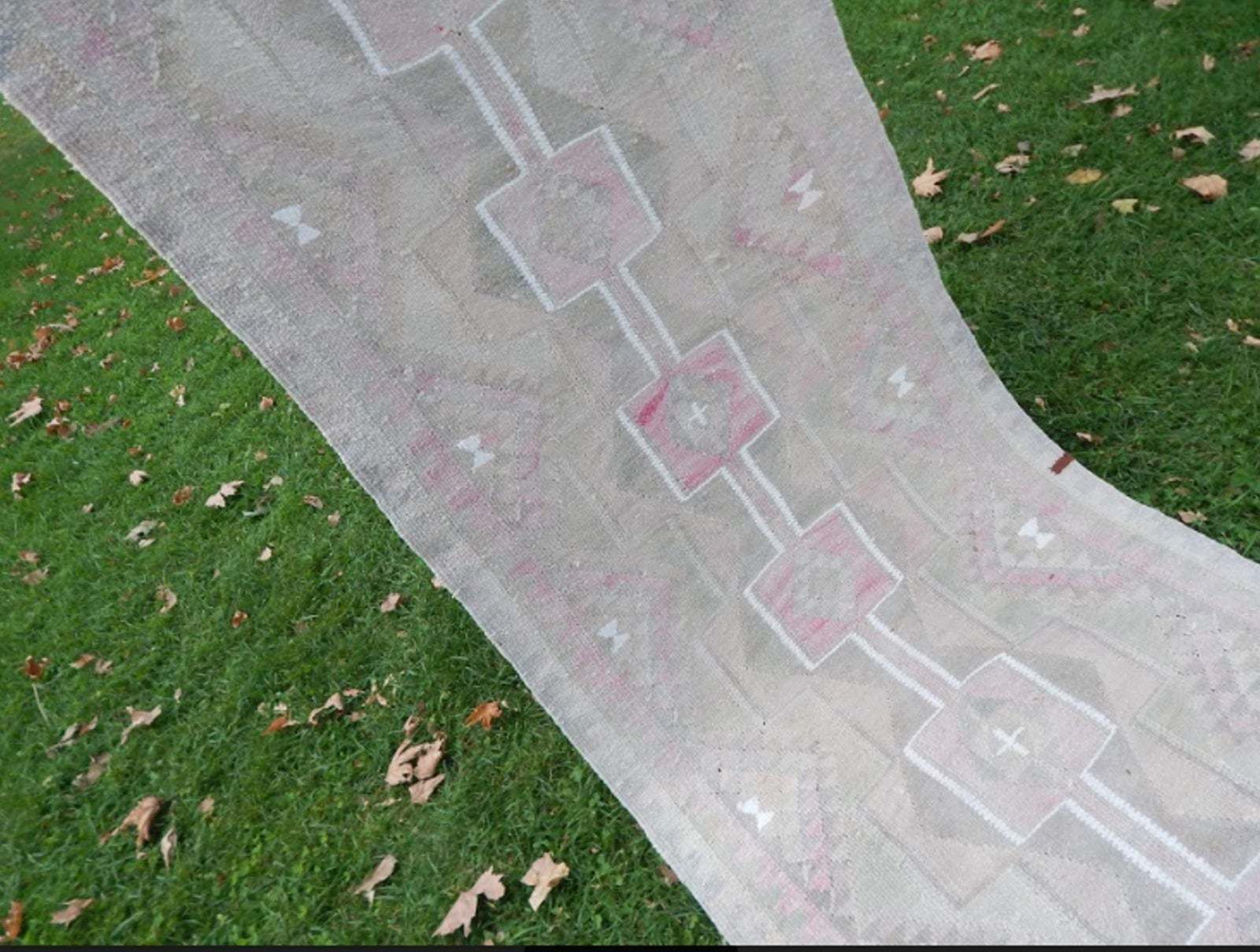 photo for sale Distressed Vintage Kurdish Hand Knotted Herki Kilim Runner Rug 2′11″ × 9′7″