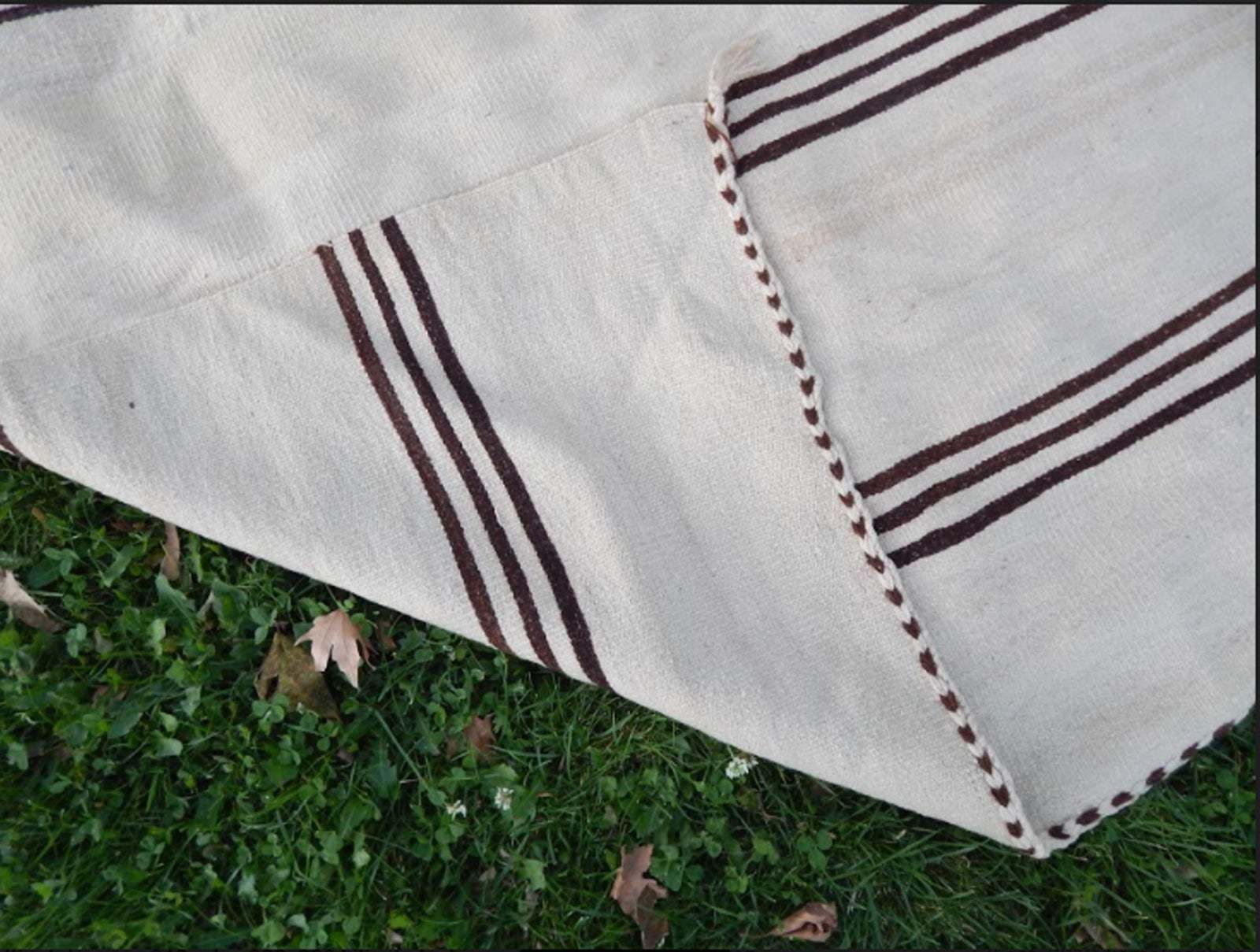 1482.0 Palace Sized Anatolian Hemp Kilim Rug Hand Woven Natural Rug   9′ × 12′8″ photo