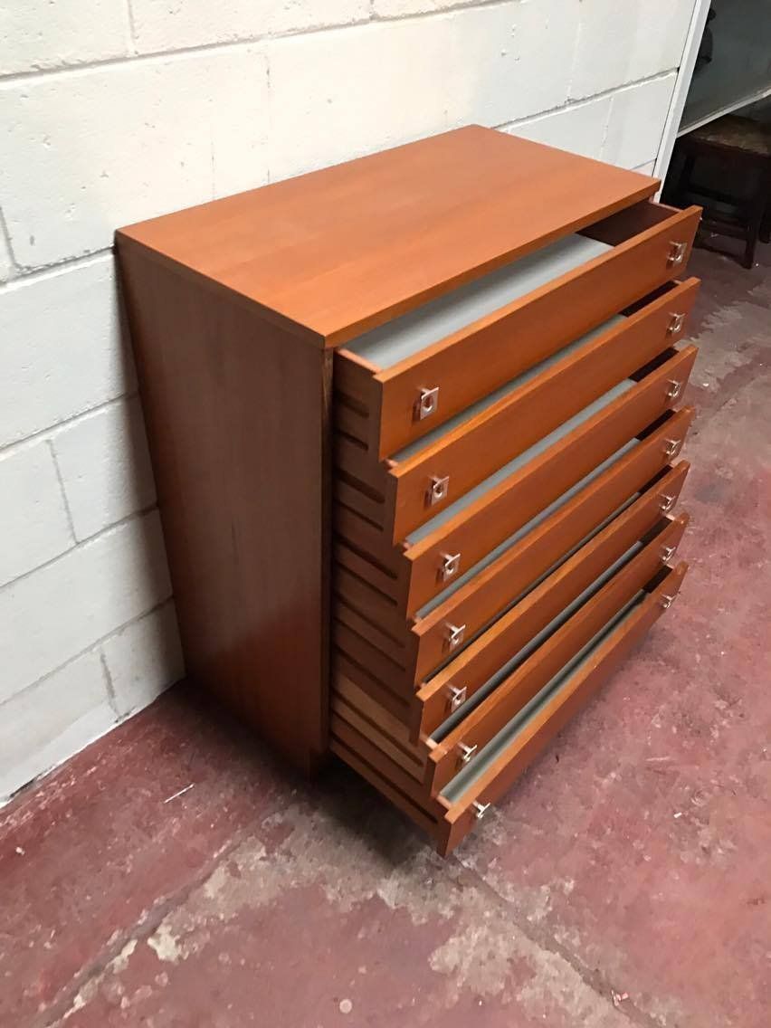 Mid Century Teak Chest Of Drawers, 1960s photo for sale