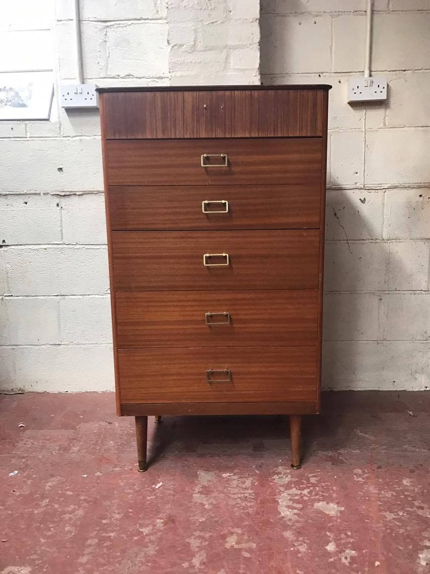 Mid Century Teak Chest Of Drawers From Austinsuite, 1960s