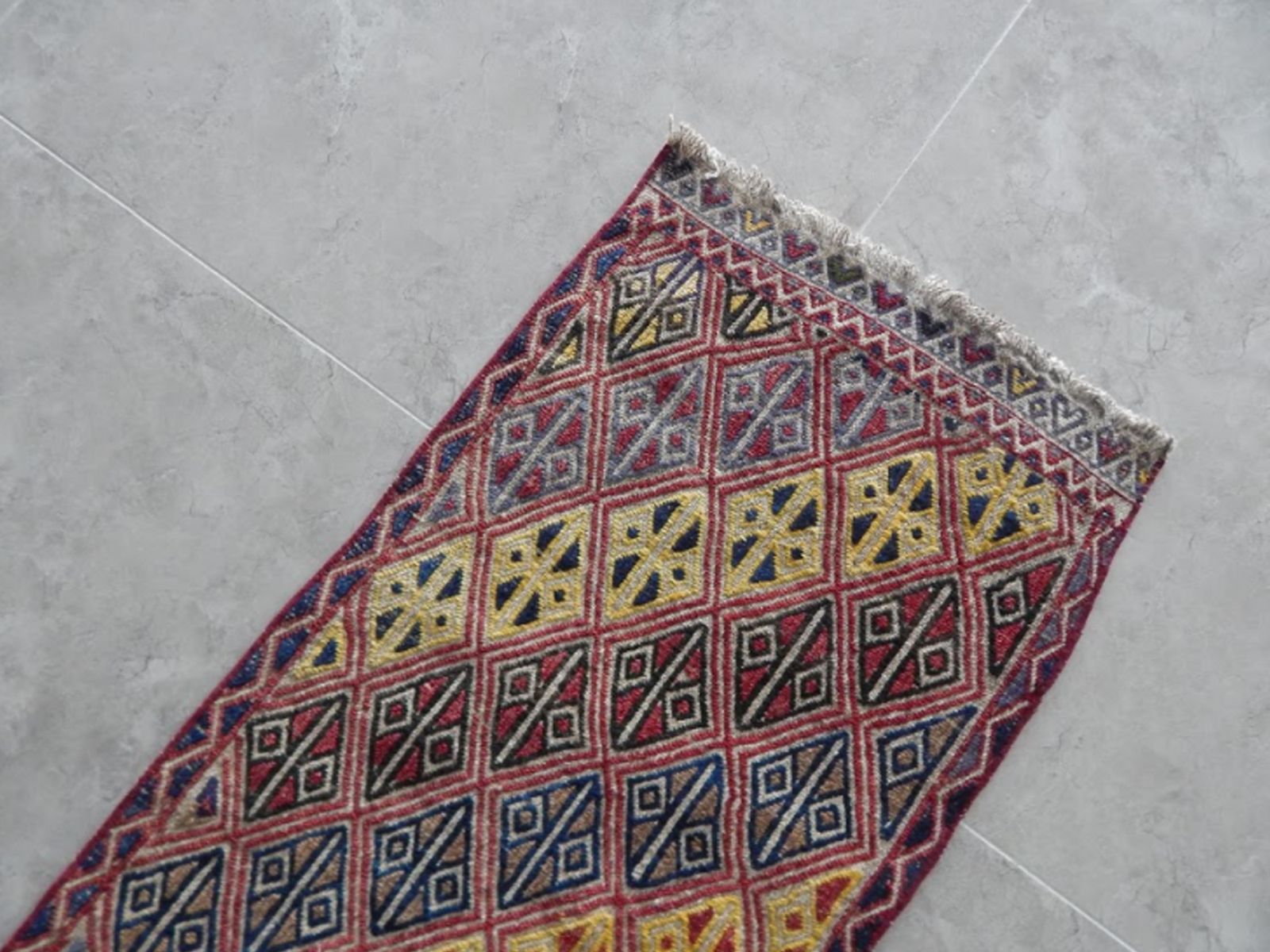 Vintage Turkish Yastik Petite Rug Hand Knotted Faded Mat 1′5″ × 2′10″ photo 121.0