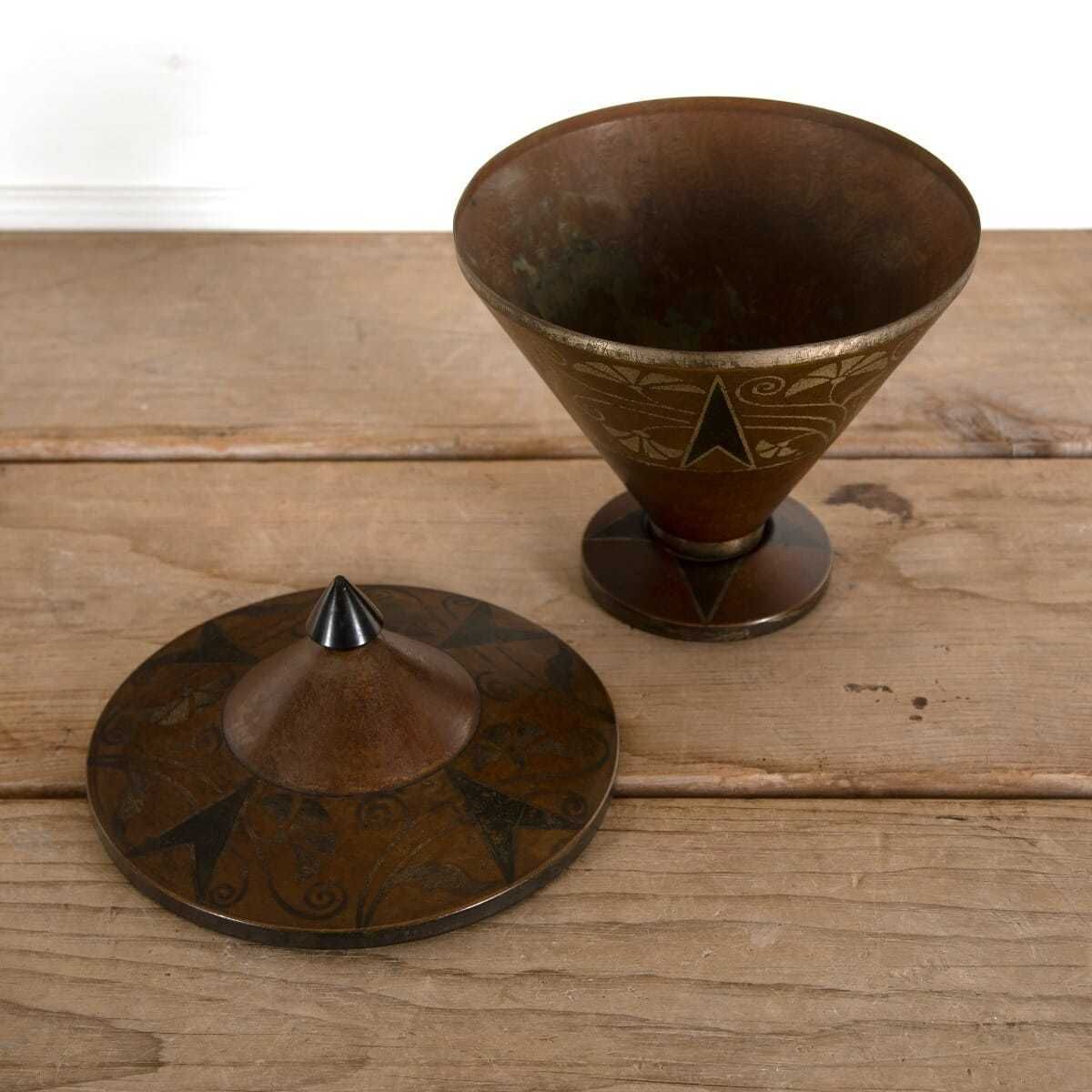 Art Deco Dinanderie Vase And Cover
