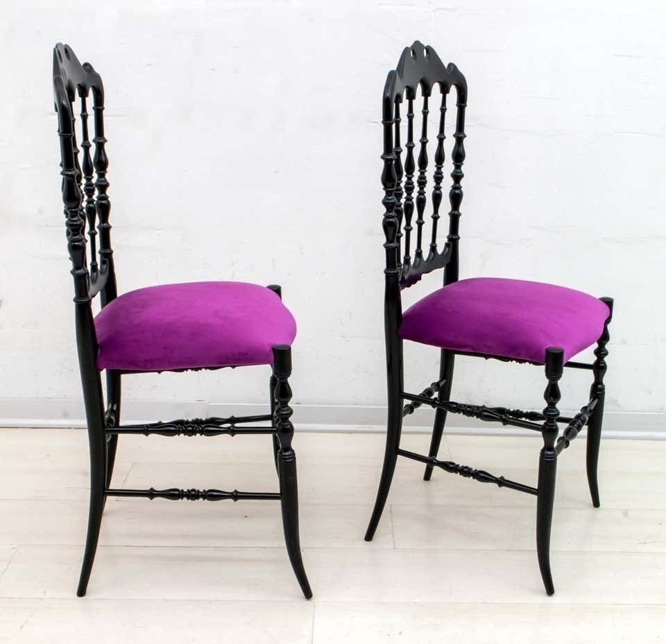 Pair Of Giuseppe Gaetano Descalzi Mid Century Italian Chiavari Chairs photo vinterior