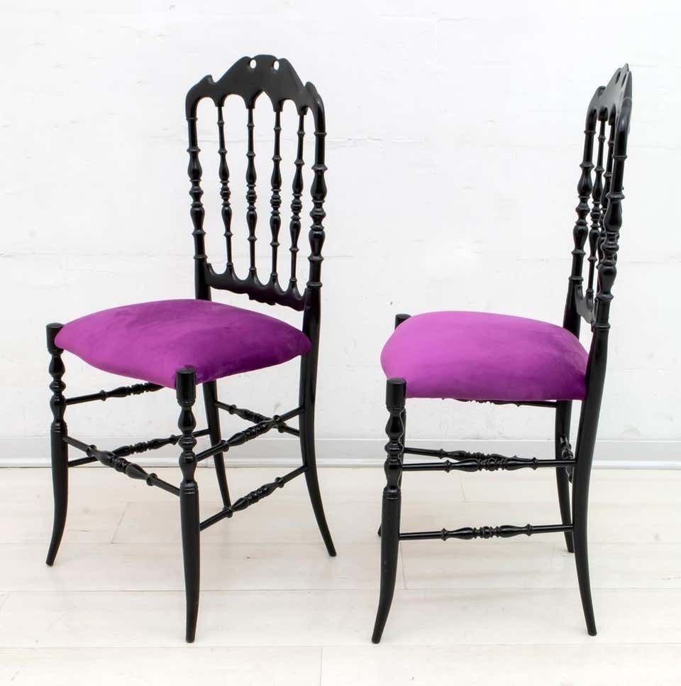 Pair Of Giuseppe Gaetano Descalzi Mid Century Italian Chiavari Chairs photo buy