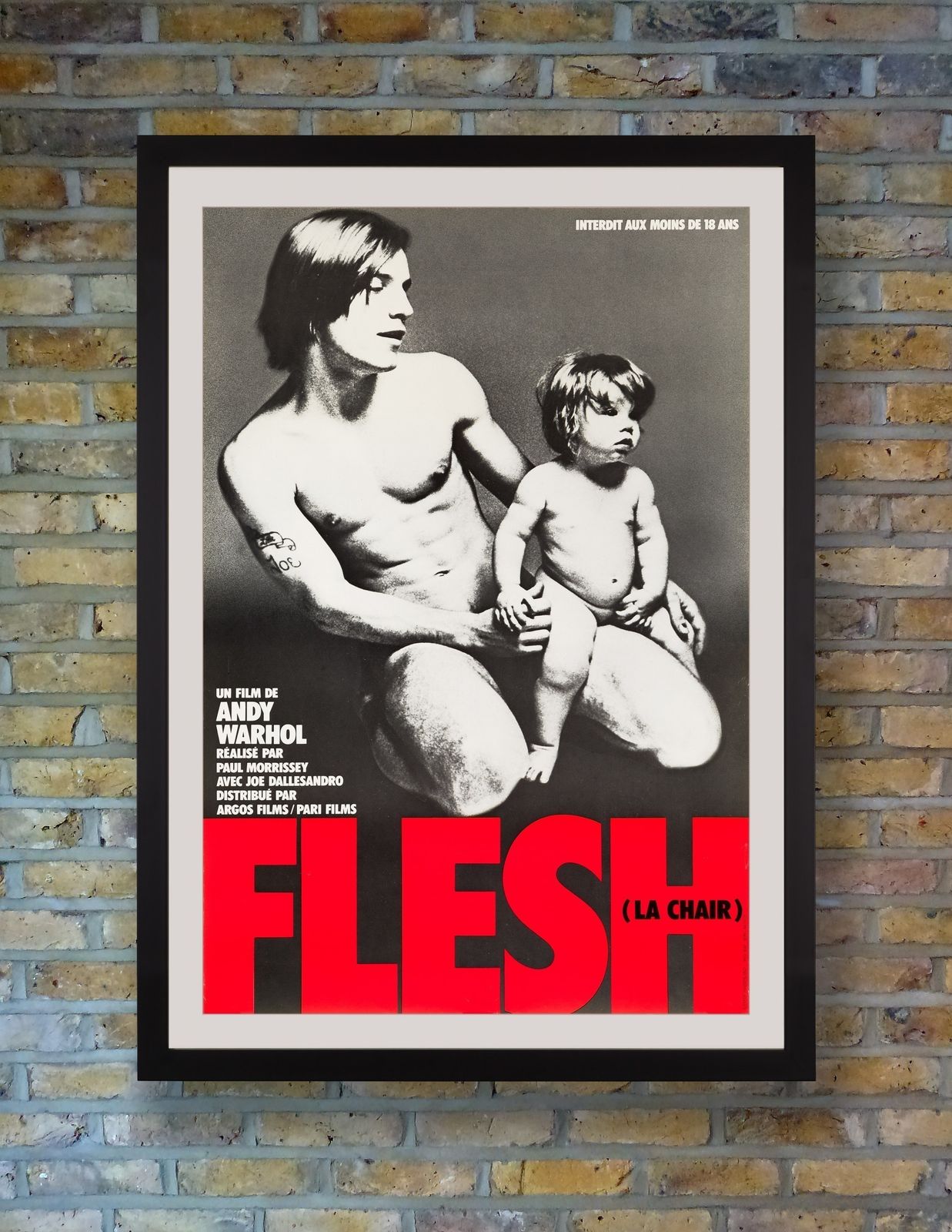 Andy Warhol's 'Flesh' Original Vintage Film Poster, French, 1968 photo furniture