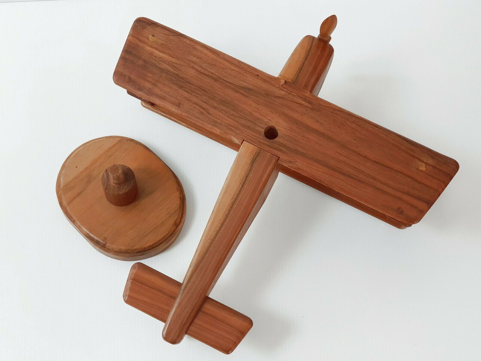 Superb Swivel Airplane On Vintage Base 1960 In Teak 60s 1960s 60s photo vinterior