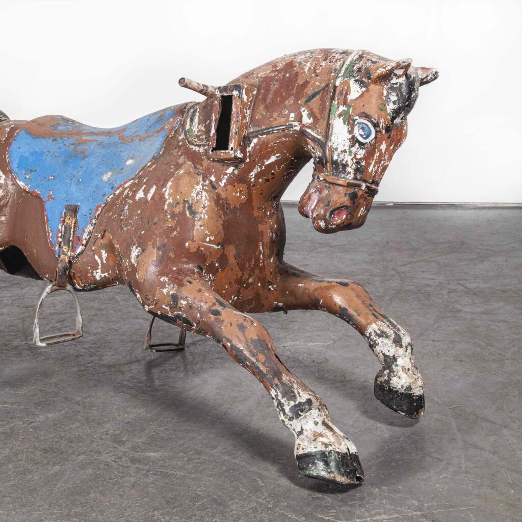 1950’s French Amusement Park Large Decorative Horse photo vinterior