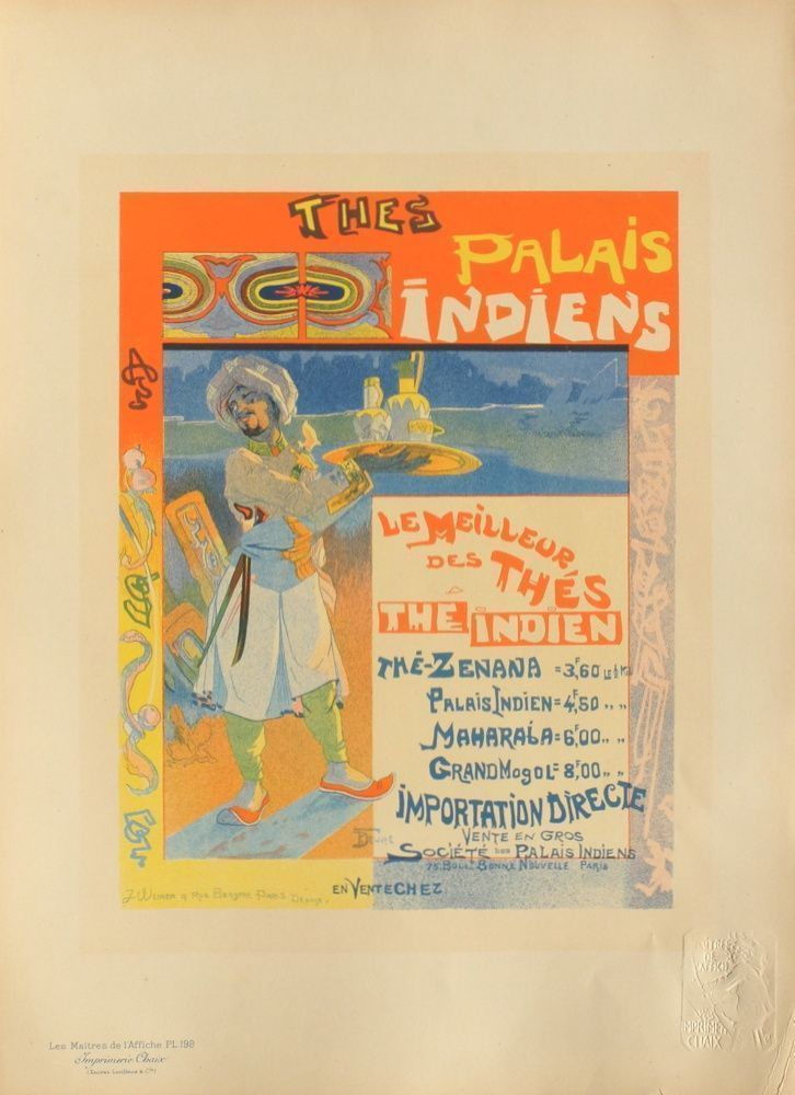 De Feutre Georges (1868 1943)   Lithograph Poster   Indian Palace Teas
