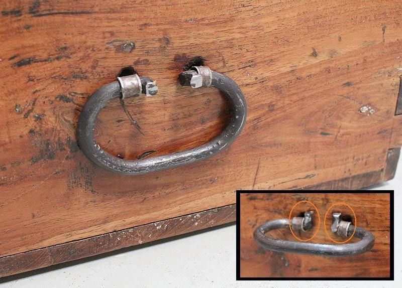 photo buy Solid Ash Chest And Iron Handles   Mid 19th Century