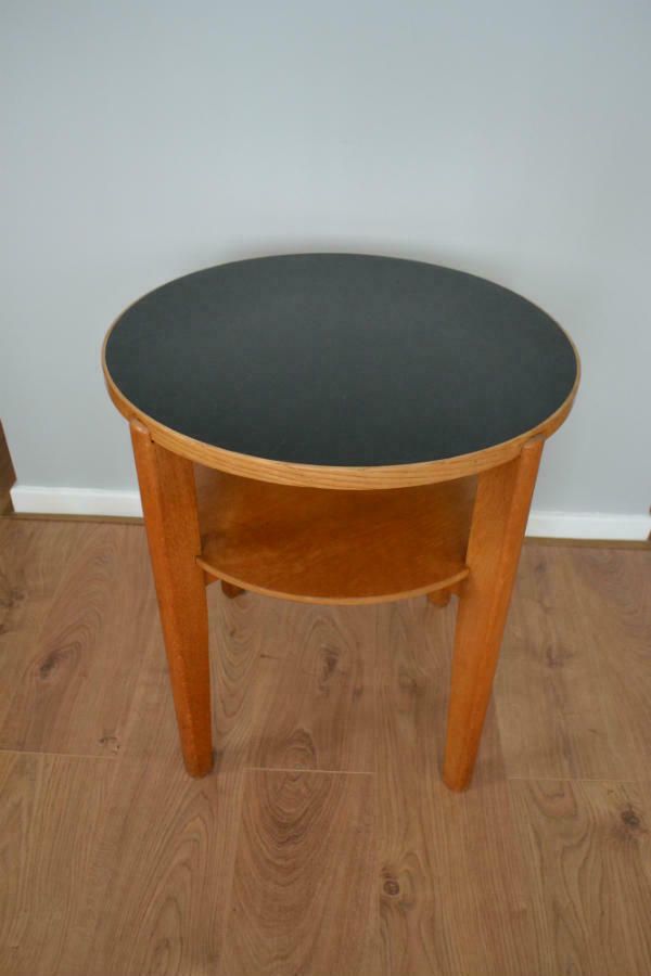 War Department Round Oak Bar Table photo furniture
