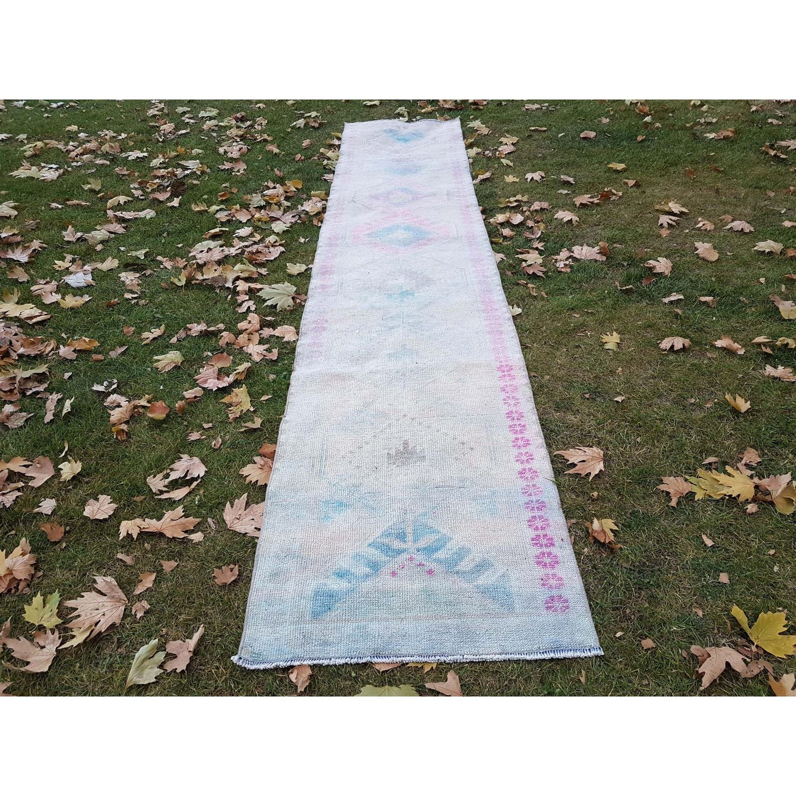 Hand Knotted Turkish Kurdish Runner Herki Rug Tribal Long Runner photo for sale