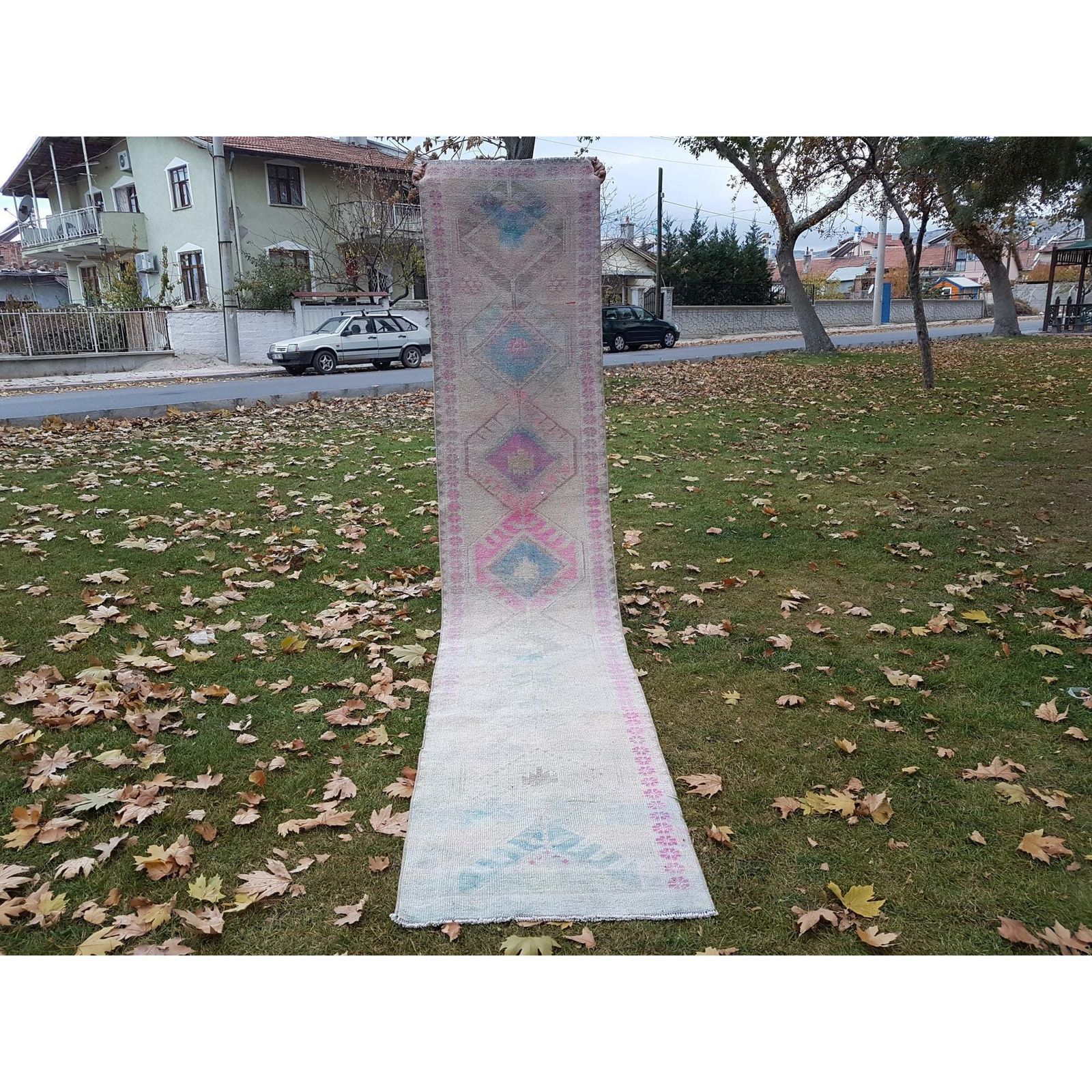 Hand Knotted Turkish Kurdish Runner Herki Rug Tribal Long Runner photo furniture
