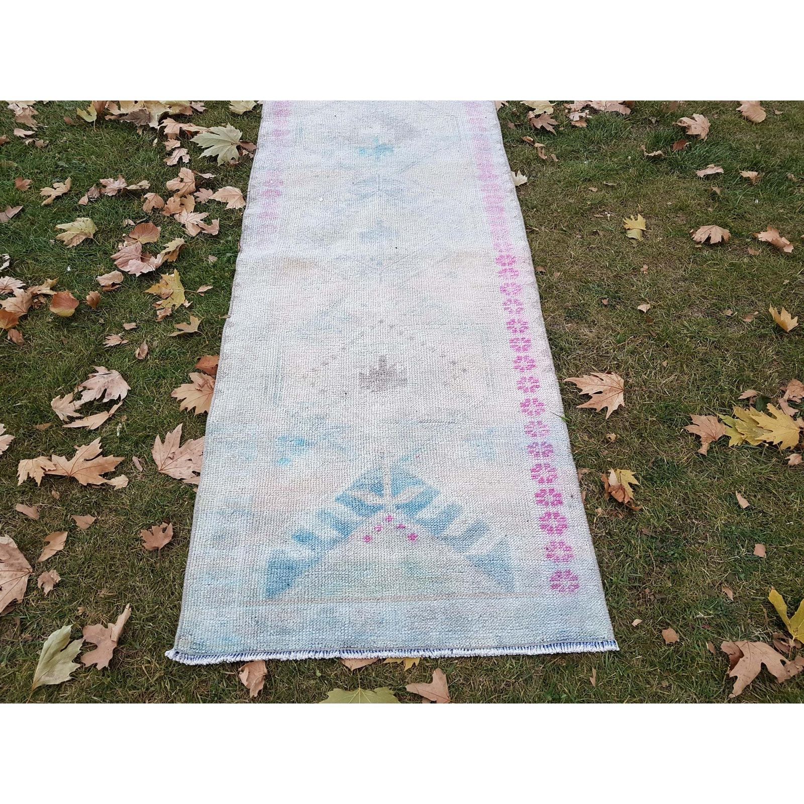 Hand Knotted Turkish Kurdish Runner Herki Rug Tribal Long Runner photo buy