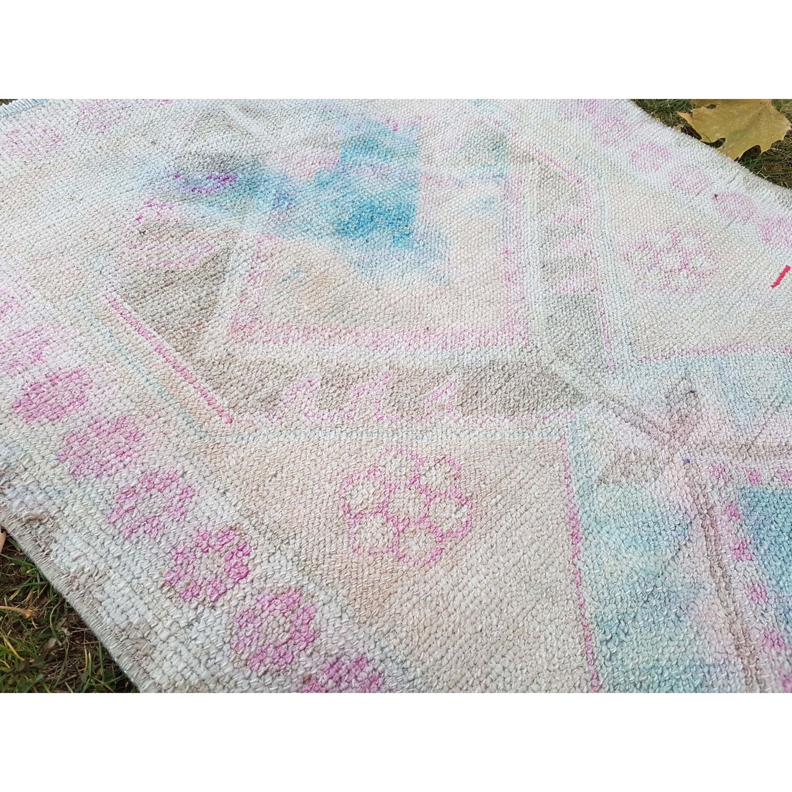 Textiles Hand Knotted Turkish Kurdish Runner Herki Rug Tribal Long Runner photo