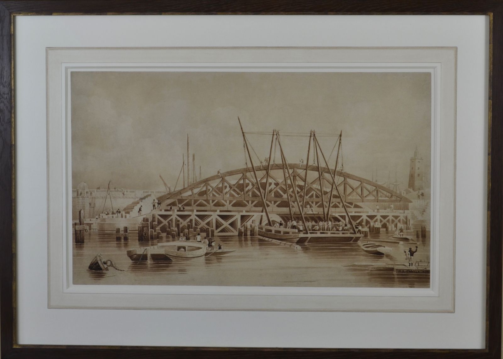 Henry Barlow Carter Early 19th Century Watercolour Of London Bridge photo furniture