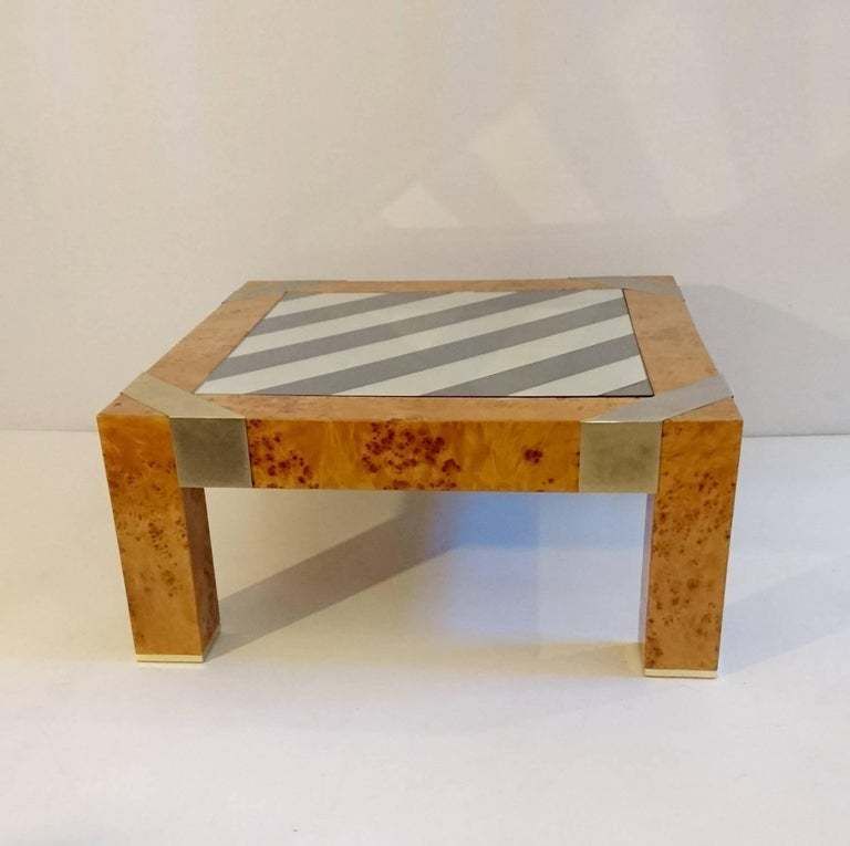 Burl Coffee Table In The Manner Of Milo Baughman photo furniture