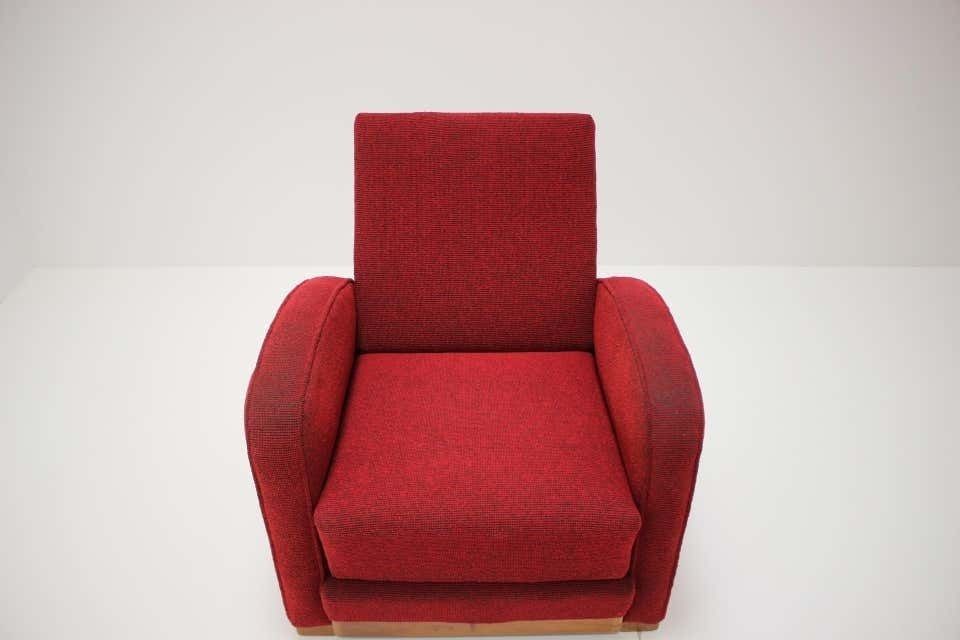 Rare Armchair Design By Jindřich Halabala Model H 282, Czechoslovakia. photo 1348.0