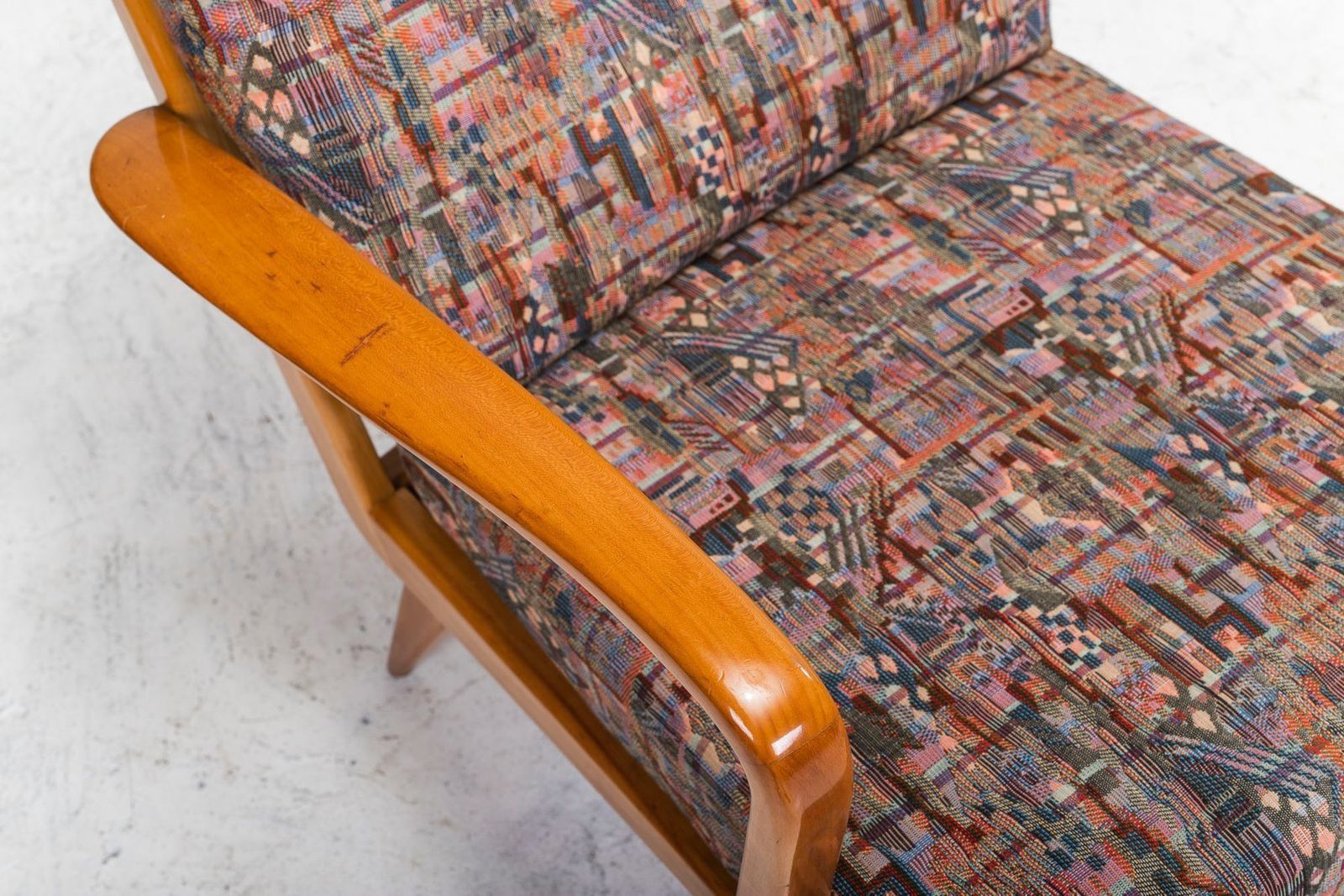 Antimott Easy Chairs & Daybed In Cherry By Walter Knoll / Wilhelm Knoll For Knoll Inc. / Knoll International, 1950s, Set Of 3 photo buy