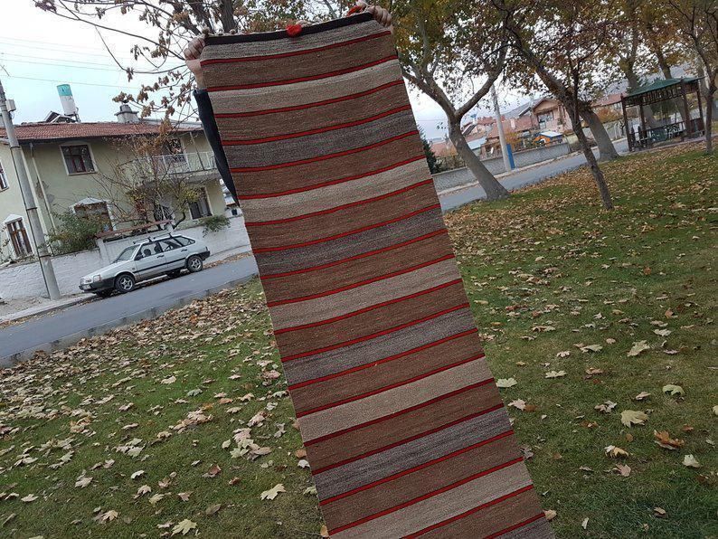 photo furniture Vintage Handmade Ragrug Runner Rug Extra Long Runner Stair Tread 1′12″ × 30′6″