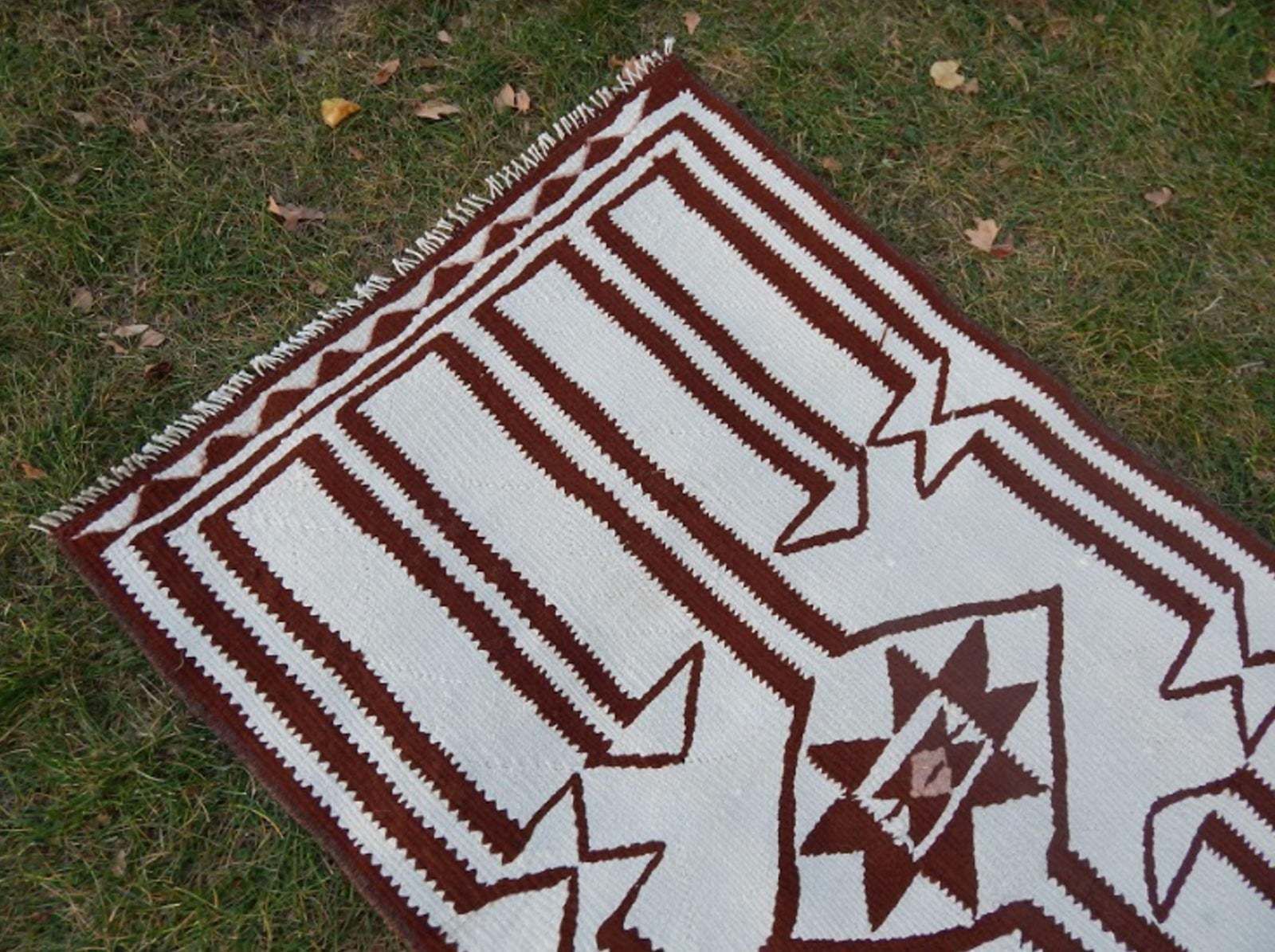 photo for sale Vintage Kurdish Kilim Runner Rug. Pure Natural Undyed Turkish Herki Kilim Rug 2′7″ × 10′4″