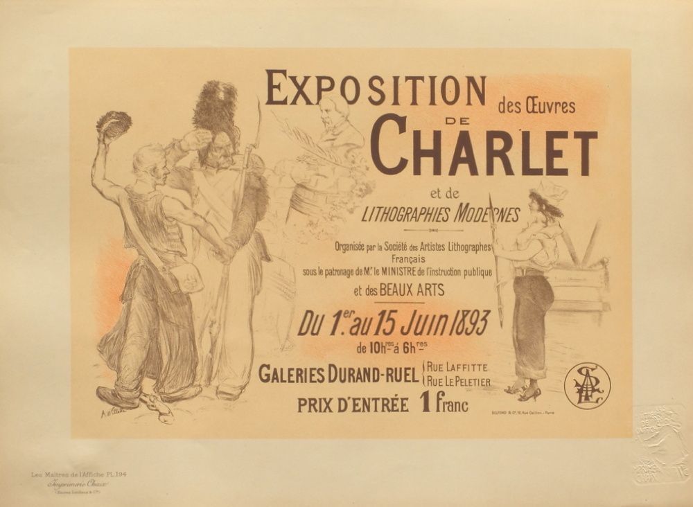 Willette Adolphe   Lithograph Poster   Charlet Exhibition