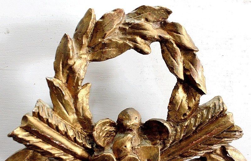 Small Mirror In Golden Wood, Louis XVI Style   1st Part Of The 20th Century photo vinterior