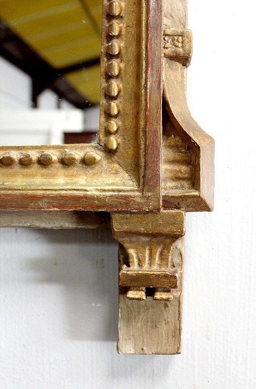 photo vinterior Small Mirror In Golden Wood, Louis XVI Style   1st Part Of The 20th Century