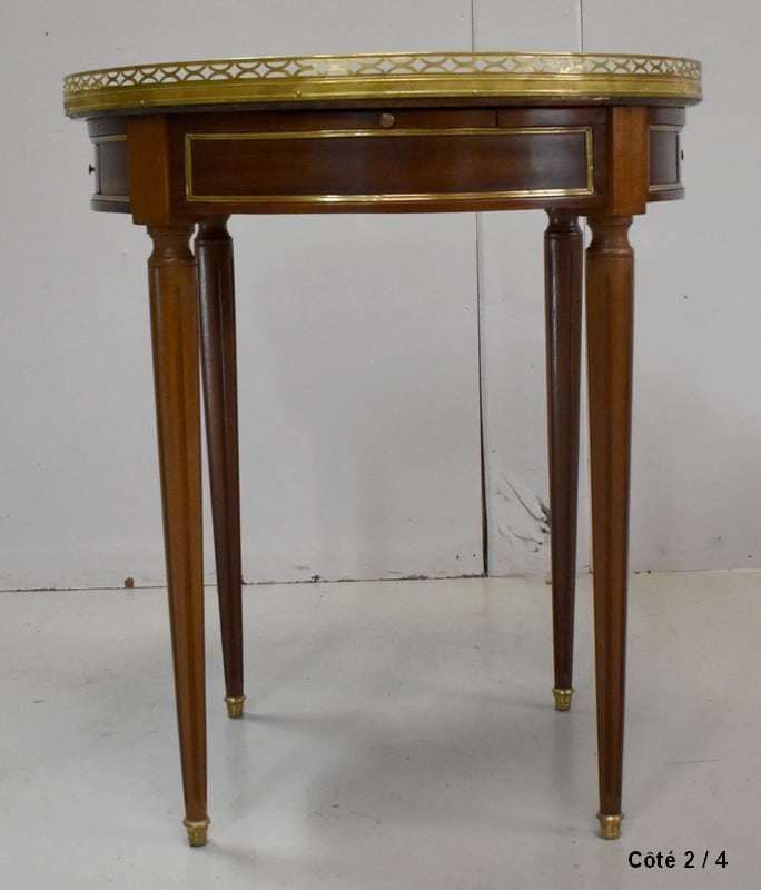 photo vintage Mahogany Hot Water Bottle Table, Louis XVI Style Early 20th Century