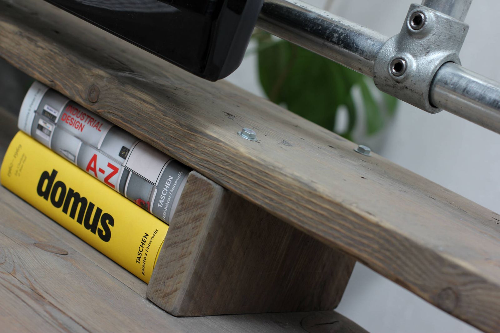 Ethan Reclaimed Scaffolding Board Industrial Style Desk With Built In Storage photo vinterior