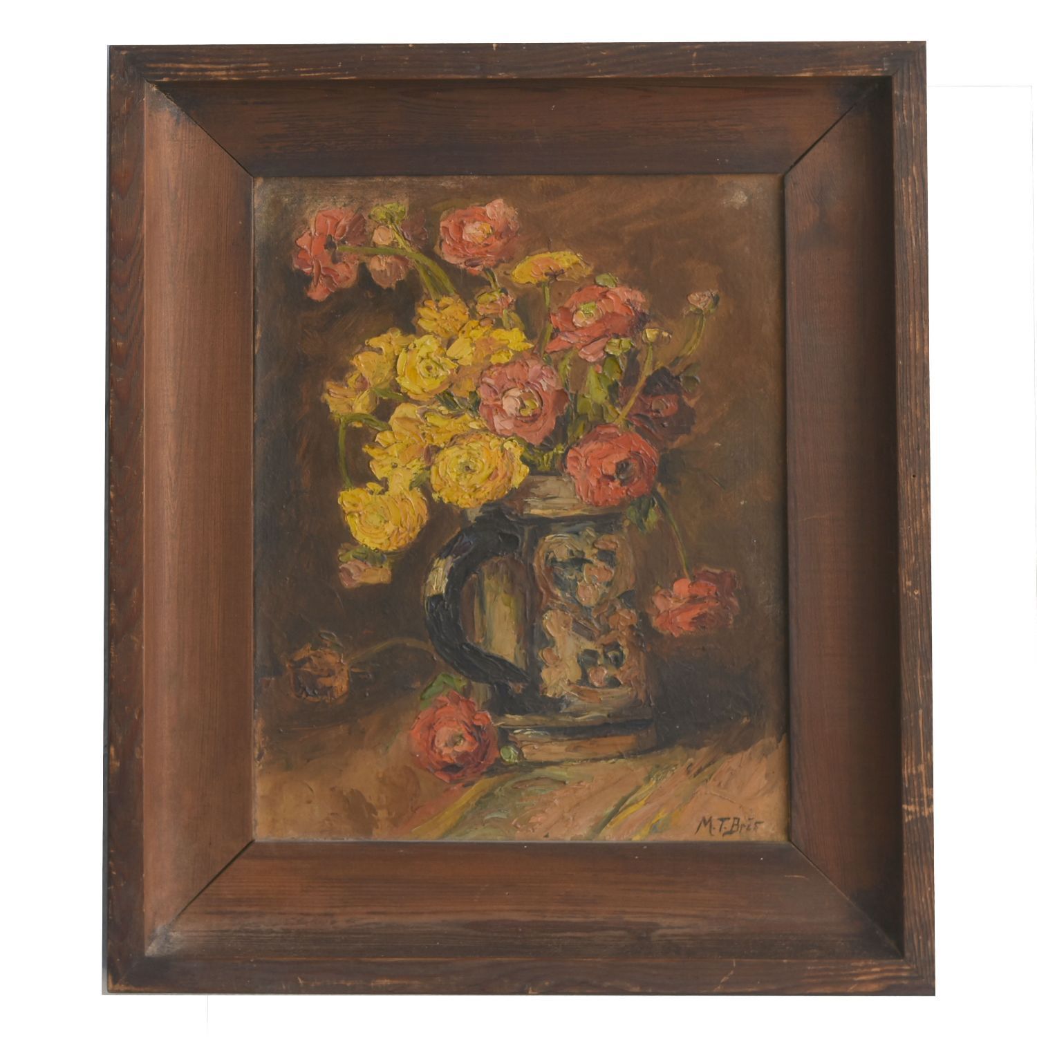 Red And Yellow Buttercups In Flemish Sandstone By Mt Brés