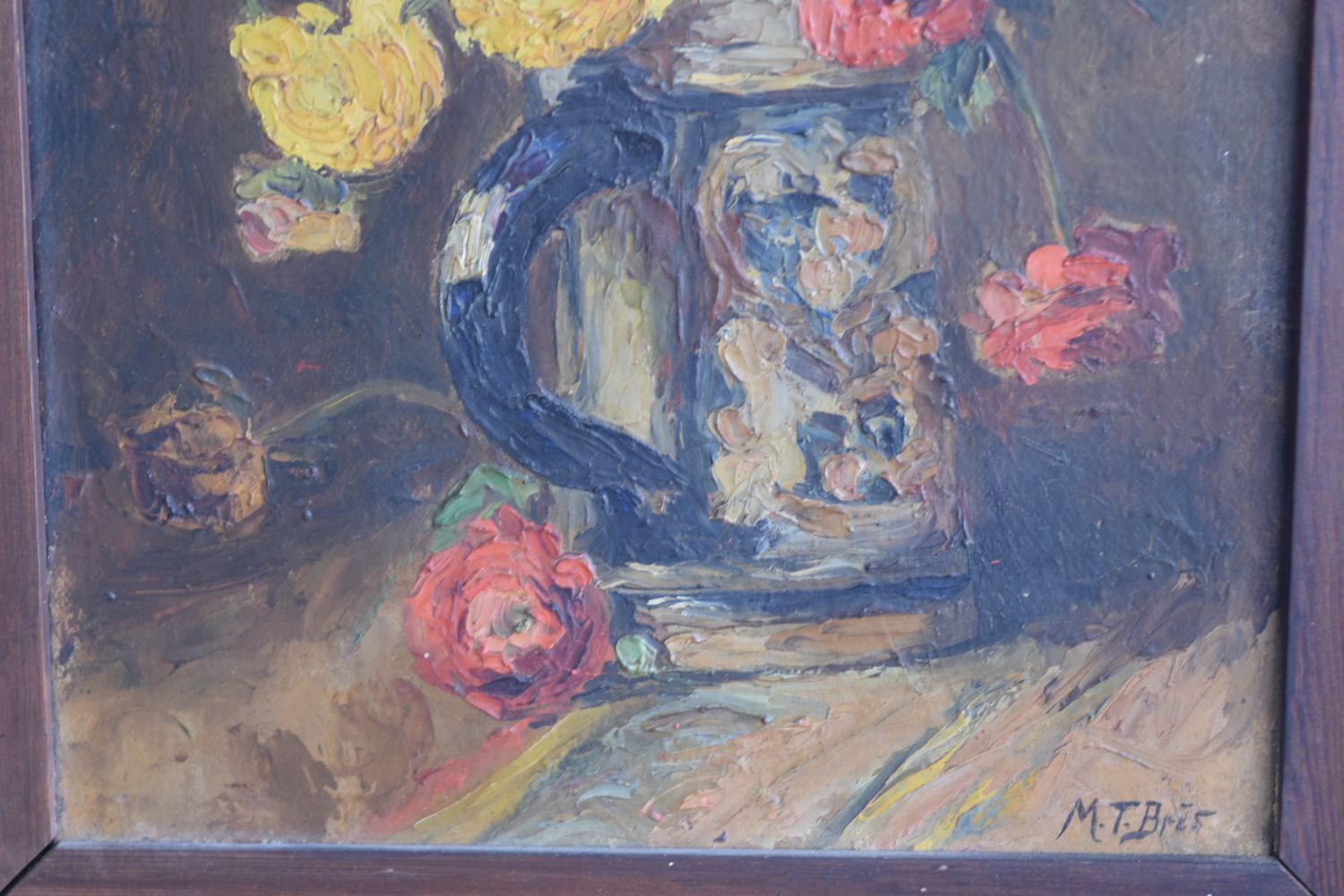 Red And Yellow Buttercups In Flemish Sandstone By Mt Brés photo for sale