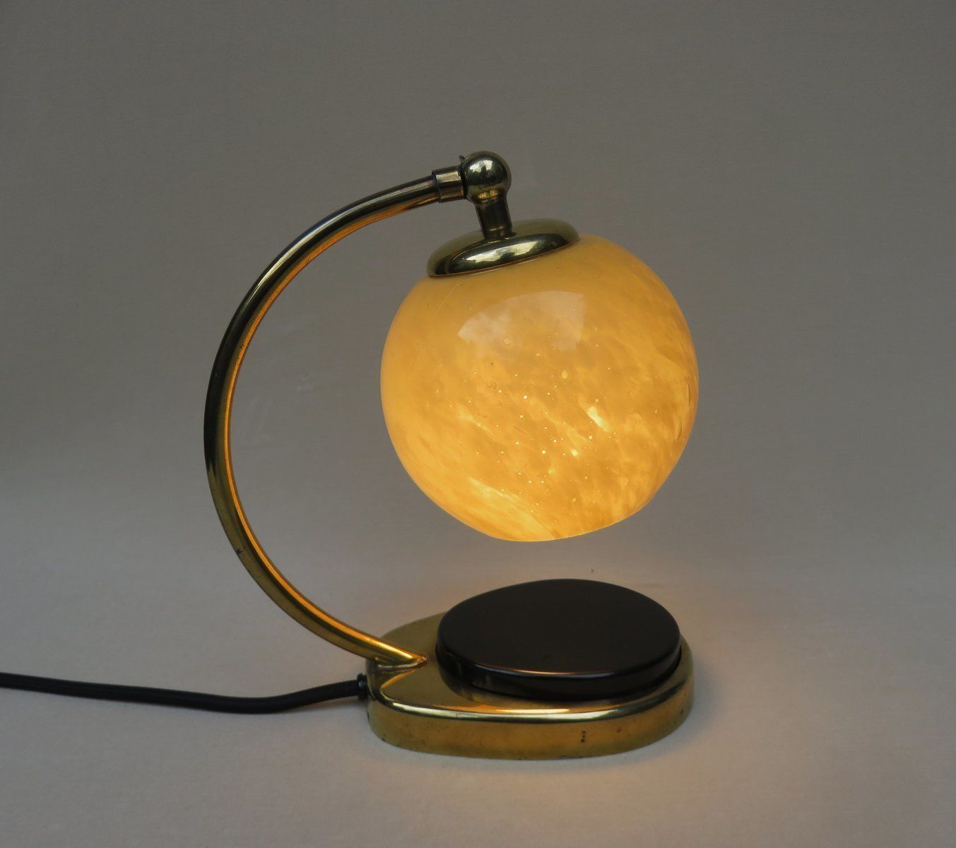 photo furniture Glass And Brass Table Lamps By Marianne Brandt, 1950s, Set Of 2