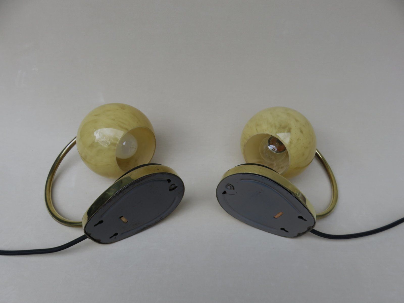 photo buy Glass And Brass Table Lamps By Marianne Brandt, 1950s, Set Of 2