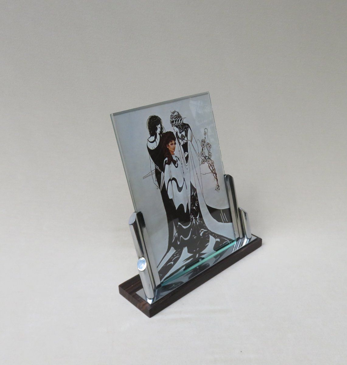 Art Deco Rosewood And Chrome Picture Frame photo for sale