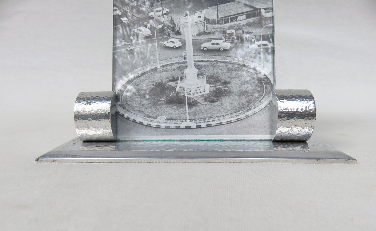 Art Deco Hammered Aluminum Picture Frames, 1930s photo for sale