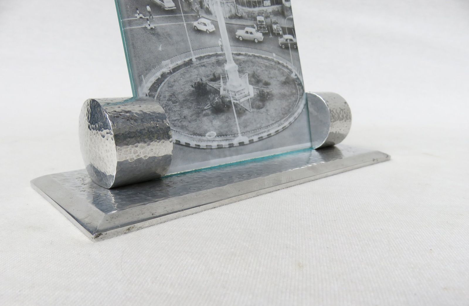 Art Deco Hammered Aluminum Picture Frames, 1930s photo Home Decor