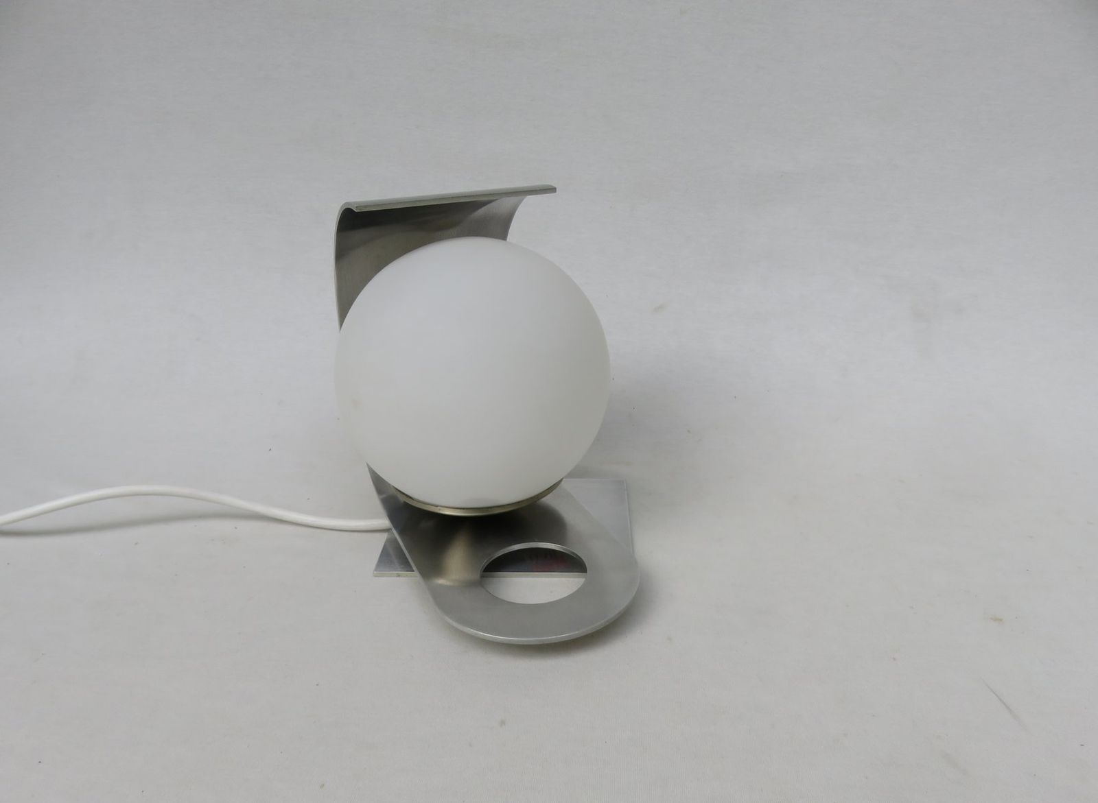 Small Italian Aluminum Table Lamp By Pia Guidetti Crippa For Lumi, 1970s photo vinterior