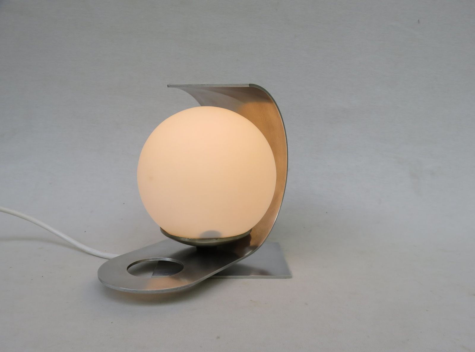 Lighting Small Italian Aluminum Table Lamp By Pia Guidetti Crippa For Lumi, 1970s photo