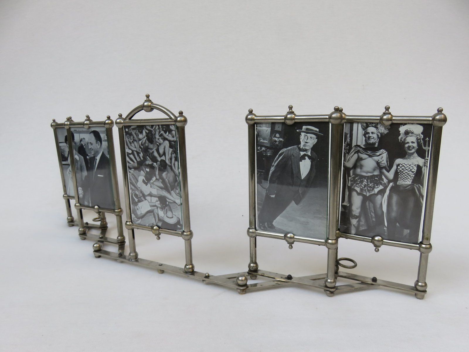 Art Nouveau Nickel Plated Picture Frame For 5 Photos photo 1735.7