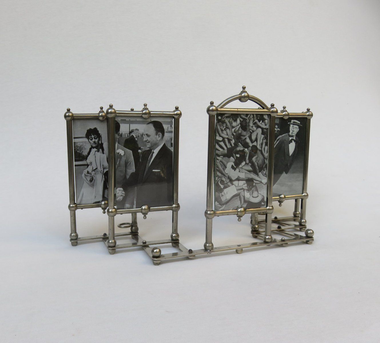 Art Nouveau Nickel Plated Picture Frame For 5 Photos photo buy
