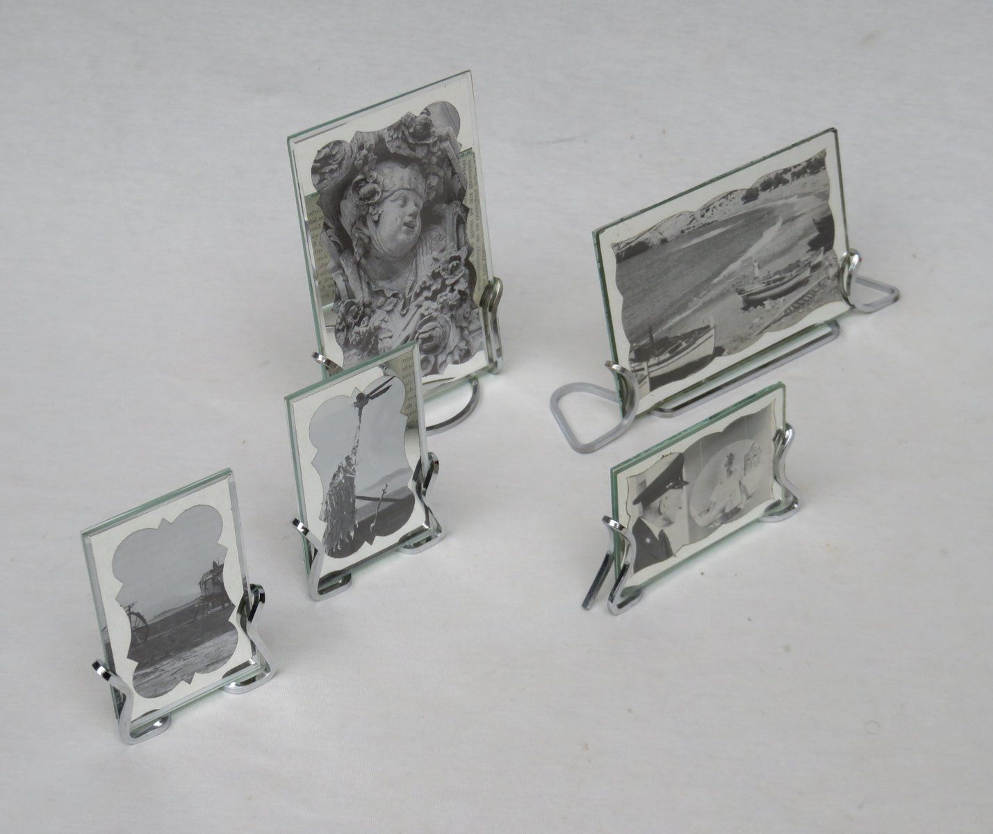 Art Deco Chrome Picture Frames, 1920s, Set Of 5 photo for sale