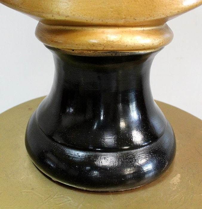 1112.4 Bust Of A Girl And Twisted Column, In Golden Plaster   1900/1920 photo