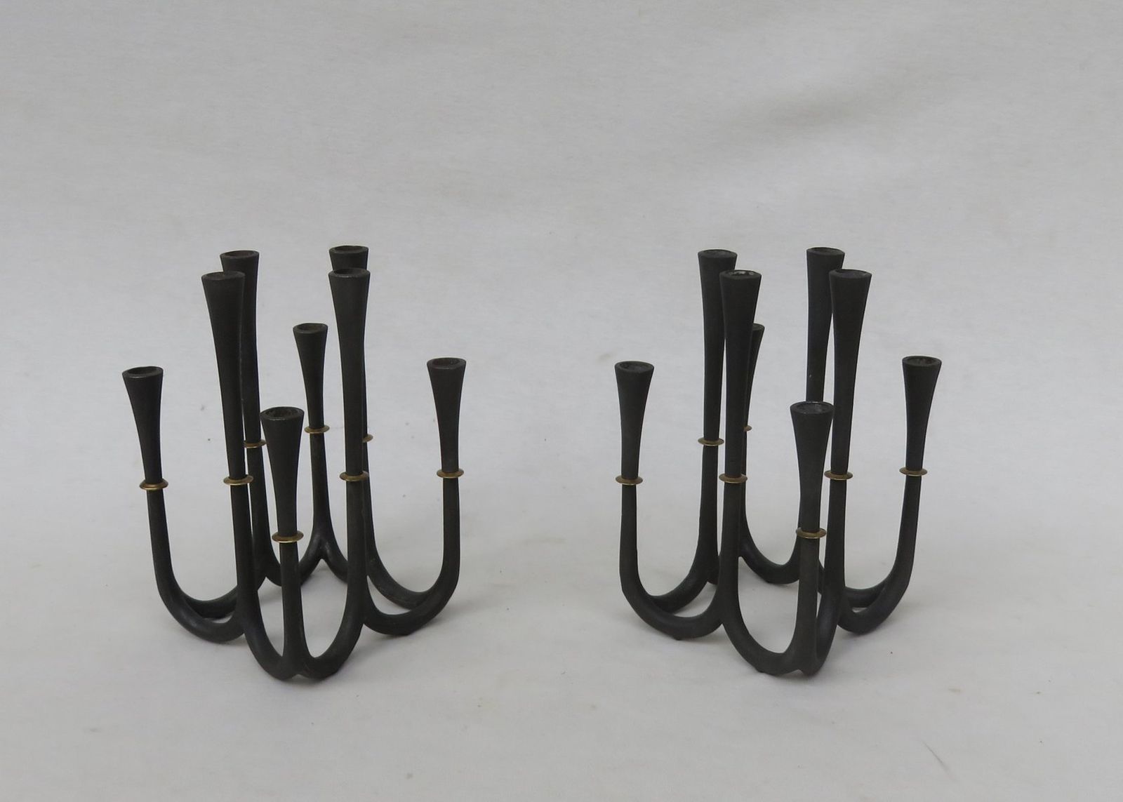 Cast Iron And Brass Candleholders By Jens Quistgaard For Dansk Designs, 1960s, Set Of 2 photo furniture