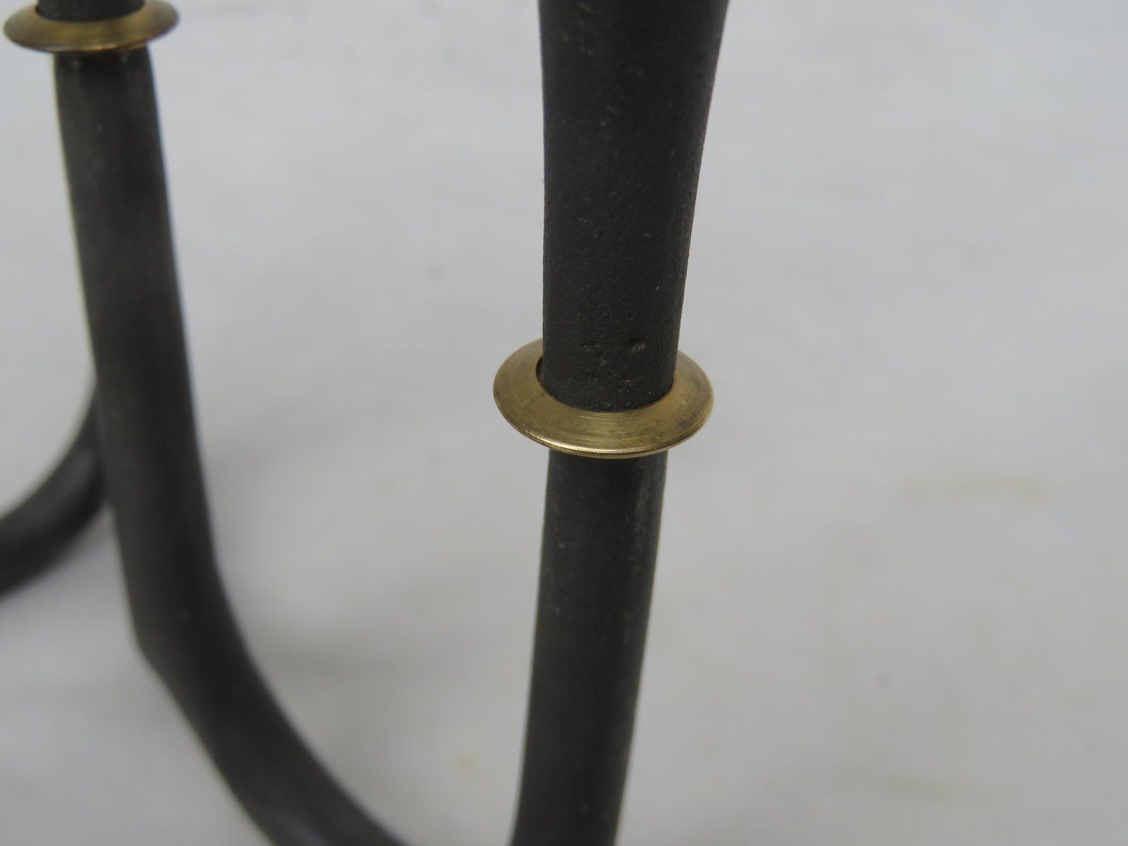 photo vintage Cast Iron And Brass Candleholders By Jens Quistgaard For Dansk Designs, 1960s, Set Of 2